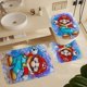 thumbnail image 5 of Juego de 4 cortinas de ducha de Mario con alfombrillas antideslizantes, tapa de inodoro y alfombrilla de baño, cortina de ducha impermeable con decoración de dibujos animados para baño con 12, 5 of 8