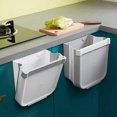thumbnail image 3 of Contenedor de basura sin perforaciones Bote de basura Cubo de basura Cocina plegable (Trumpet-Gray), 3 of 4