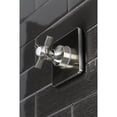 thumbnail image 3 of Kingston Brass KS3048ZX Single-Handle Three-Way Diverter Valve with Square Trim Kit in Brushed Nickel, 3 of 9