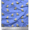 thumbnail image 1 of Soimoi Blue polyester Crepe Fabric Grass & Lion Cartoon Print Sewing Fabric Yard 42 Inch Wide, 1 of 3