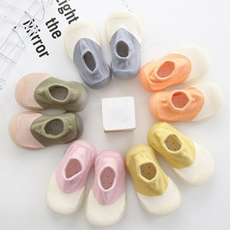 

Bobasndm Baby Shoes 1-4 Years Toddler Shoes Boys and Girls Shoes Soft Sole Non-slip Cotton Fabric Breathable Mesh Lightweight Slip-on TPR Material