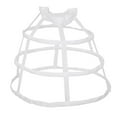 thumbnail image 2 of Women 3 Hoops Pannier Petticoat Hollow Out Birdcage Skirt Wedding Bridal Ruffles, 2 of 7