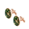 thumbnail image 2 of Saint Patrick's Day Stylish Shirt Cufflinks for Men, Suitable for Formal Attire, Made of Stainless Steel, for Business Meetings and Special Occasions, 2 of 6