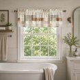 thumbnail image 2 of SPXUBZ Geometric Botanical Window Valance Curtain Modern Neutral Pattern Rod Pocket Short Curtain Farmhouse Home Decor, 2 of 5