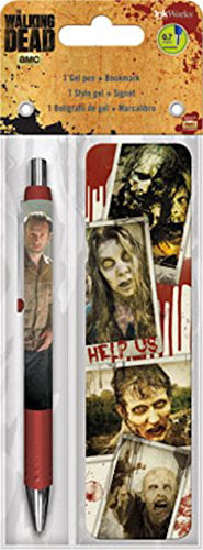 AMC The WALKING DEAD~Gel PEN and BOOKMARK ~NEW w/Tags 