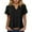 Black, variant on vigerkar Womens Tops Short Sleeve V-Neck T Shirts Casual Basic Tees Trendy Clothes (Black, XXL)