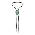 thumbnail image 1 of Bolo para hombres y mujeres, occidental, cadena de camisa, cuerda de cuero PU, cuerda para el cuello ópalo verde Zulema Corbata Bolo para Hombre, 1 of 8