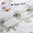 thumbnail image 4 of Marakabeis Christmas Tree Skirt, 35-Inch White Faux Fur Base with Silver Sequin Snowflakes for Holiday Decor, 4 of 8