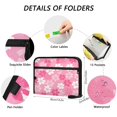 thumbnail image 3 of Organ Folder 14.2 x 0.8 x 10.6 Inches 13 Separate Pockets A4 Size Documents Folder A Sort Storage File Manager For The Home Office Pink Flower Seamless Print, 3 of 7