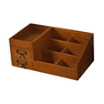 thumbnail image 3 of Organizador de escritorio con 2 cajones Organizador de perfumes Madera Caja de almacenamiento de cajones de maquillaje multipropósito para estantes de, 3 of 9