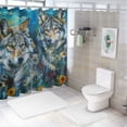 thumbnail image 7 of Orinice Wolfs Flowers Sky Bathroom Decor Set, Multi Size Colorful Luxurious Graphic Print Polyester Fabric Fashion Shower Curtain Set with Hooks 69x72, 7 of 7