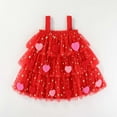 thumbnail image 2 of Toddler Girls Sleeveless Holiday Summer Dress Tiered Mesh Dress Dance Party Princess Dresses Stylish Dailywear 5-6 Years, 2 of 4