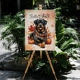 thumbnail image 4 of Hello Fall Rottweiler Scarf Welcome Autumn with Leaves Pumpkins Vertical Matte Canvas Poster Rottie Dog Lover Gifts Idea Wall Art Home Decor - 00011, 4 of 5