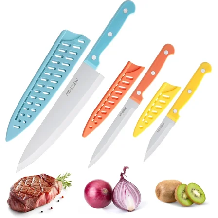 3Pcs Kitchen Knife, Stainless Steel Chef Set