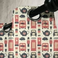 thumbnail image 4 of Ambesonne London Grommet Curtain, Grunge Vintage Graphic, 50" x 54", Vermilion Cream Black, 4 of 6