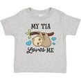 thumbnail image 3 of Inktastic My Tia Loves Me with Sloth and Hearts Boys or Girls Baby T-Shirt, 3 of 5