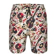 thumbnail image 3 of Logiee Guitar Skull rock Print Mens Swim Trunks Quick Dry Board Shorts,Breathable Hawaii Beach Shorts Swimwear Bathing Suits-Large, 3 of 6