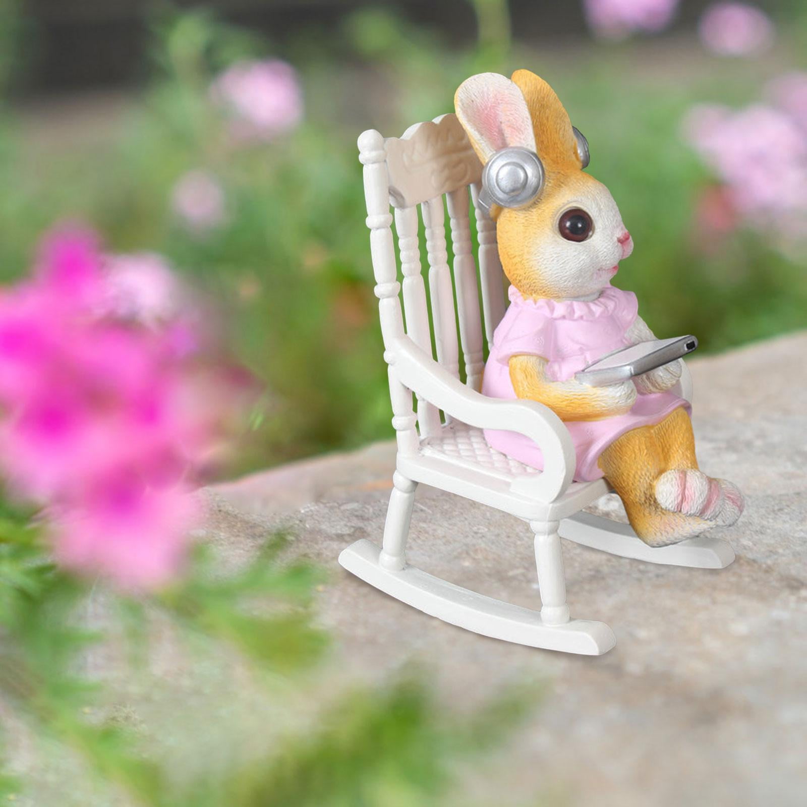 WLPZXP Garden Statue Animal Sculpture Cute Cartoon Creative Resin Tabletop Ornament for Female