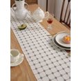 thumbnail image 3 of GHSDFBB Burlap Linen Table Runner Boho Style, Handmade Rustic Cream Check Table Runner Decorative for Home Dining,Coffee,Tea,Kitchen,13*120 Inches Long, 3 of 6