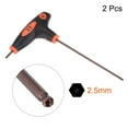 thumbnail image 3 of Unique Bargains 2.5mm Ball End Hex Key T-Handle Wrench Spanner, Metric S2 Steel 2 Pack, 3 of 5