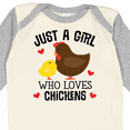 thumbnail image 4 of Inktastic Just a Girl Who Loves Chickens Girls Long Sleeve Baby Bodysuit, 4 of 5