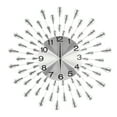 thumbnail image 3 of Large Wall Clocks for Living Room Decor Modern Silent Wall Clock Non-Ticking for Bedroom Kitchen Office Home Decoration Silver Drop Crystal Wall Watch Clocks for Indoor, 3 of 24