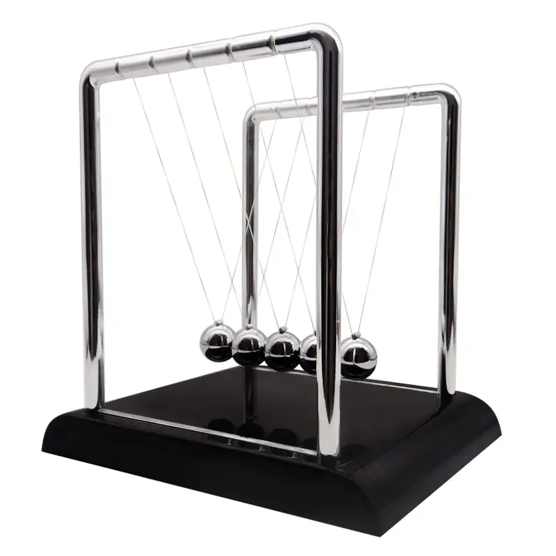 Newtons Cradle Balance Pendulum, Swinging Balls, Fun Science