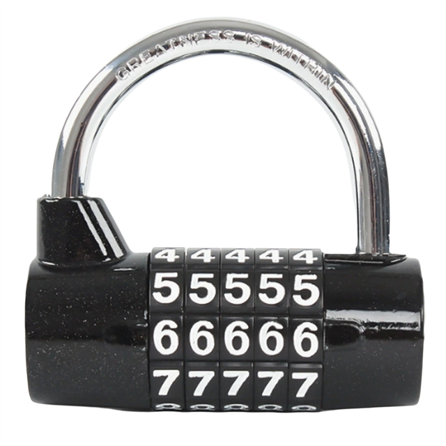 5 Digit Number Combination Travel Password Lock Combination Padlock Zinc Alloy Coded Lock Security Safely Code,1 * U-shaped digital combination lock,Black