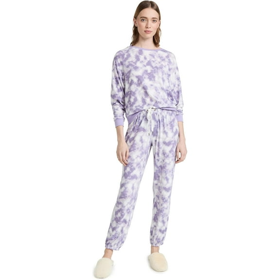 Honeydew Womens Intimates Brushed Jersey Lounge Set Size-X-Large Color-Euphoria Clouds