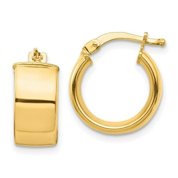 Primal Gold 14 Karat Yellow Gold 7mm Hoop Earrings