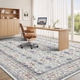 thumbnail image 7 of Area Rug 8’ x 10’, Bohemia Vintage Eclectic Floral Pastel Area Rugs, Non Slip Rug Low Pile for Bedroom, Living Room, Dining Room, Office, 7 of 7