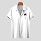 thumbnail image 3 of Camisas de Manga Larga para Hombres Blusa Cómoda de Cuello de Impresión, Camisa Casual de Poliéster para Uso Diario, de Fiesta Y de Primavera de Verano, 3 of 4
