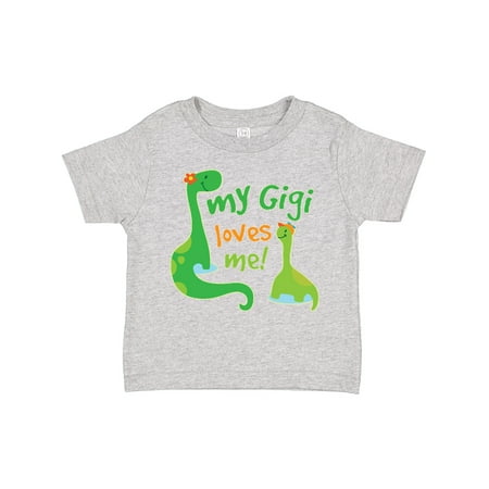 

Inktastic My Gigi Loves Me Grandson Dinosaur Gift Toddler Boy Girl T-Shirt