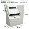 thumbnail image 5 of Wise DLX1305R-1904 DLX Series Pontoon Right Radius Lean Back Recliner - White / Mariner Blue, 5 of 8
