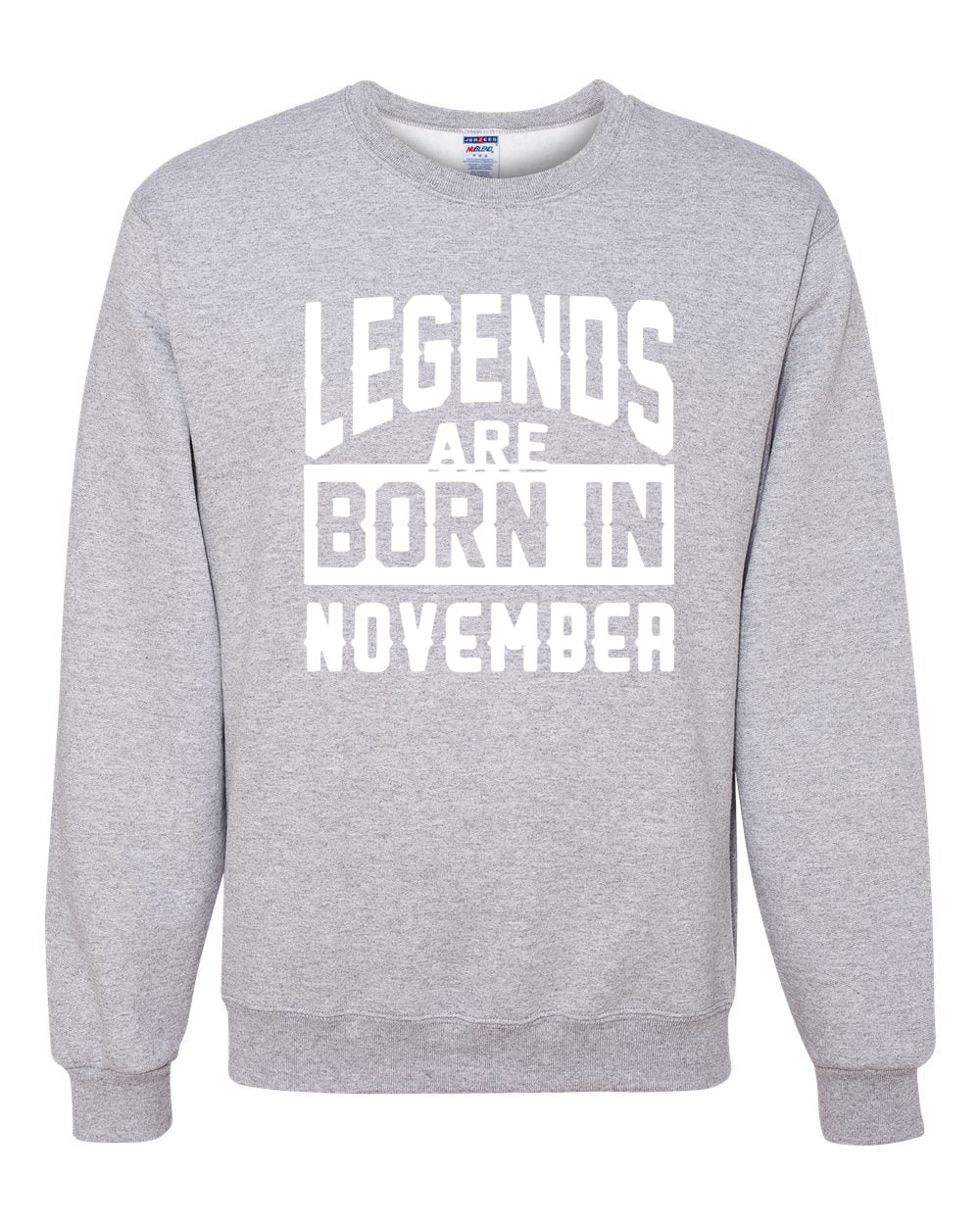 Gold Design Legends are Born in June Mens Crewneck Graphic Sweatshirt 