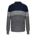 thumbnail image 6 of AKOEE Knit Sweaters Men 1/4 Zip Pullover Fashion Color Block Tops Long Sleeve Mock Neck Quarter Zipper Sweater (3XL, Gray), 6 of 6
