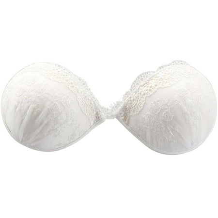 

JUNTEX Women Push Up Silicone Backless Strapless Invisible Lace Bras For Bikini Wedding