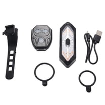 Bike Turn Signals Remote Control Bicycle Direction Indicator LED Rear Light USB Rechargeable Cycling Taillight,1* Bicycle tail light 1* Remote control 1* USB cable,As shown