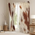 thumbnail image 3 of jejeloiu Rustic Western Farmhouse Curtains Pack of 2 (42x84 Each),Cow Cattle Hide Curtains Blackout,Farm Animal Bedroom Curtains For Kids,Ultra Soft Home Decor, 3 of 6