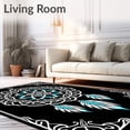 thumbnail image 2 of ODIKA 6x9 Machine Washable Non-Slip Area Rug, Mystic Dreamcatcher Handwoven Artisan High Traffic Rug, Black, 715888, 2 of 7