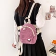 thumbnail image 3 of Gardsell - Mochila pequeña para mujer, bonita mochila estética, pequeña mochila de pana, Rosado, Pequeño, Mochila pequeña, 3 of 5