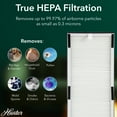 thumbnail image 5 of Hunter HP600 True HEPA 3 Fan Speeds Air Purifier Tower, Black, 5 of 9