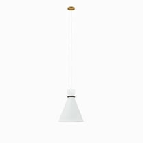 Starlight 1-Light Pendant Light White Satin Brass