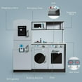 thumbnail image 6 of Giantex kids Kitchen Playset, Wooden Kitchen Pretend Cooking Toy w/ Simulated Sound, Sink, Stovetop, Fridge, Oven, Microwave, Toddler Pretend Play Kitchen Toy, Best Gift for Boy Girl Age 3+, Gray, 6 of 10