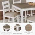 thumbnail image 4 of Ashley Furniture Skempton White Counter Height Dining Table Set - Set of 7, 4 of 11