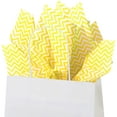 thumbnail image 2 of Yellow Chevron Tissue Paper, 15"x20", 10 ct, 2 of 4