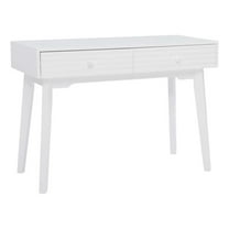 Pemberly Row Desk or Console 42" Long with 2 Drawers in Classic White Finish