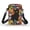 Black Cat Floral Print Theme, variant on FUIALDOLG Christmas Cellphone Crossbody Bags with Min Pin Dog Pattern, Lightweight Portable Polyester Purse for Travel Running and Casual Daily Use
