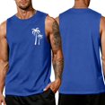 thumbnail image 2 of Uwinwear Men's Tank Tops Beach Summer Sleeveless Shirts Graphic Palm Tree Vacation Tanks Muscle Gym Tank Top Casual Sleeveless Vest,Blue,S, 2 of 4