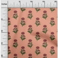 thumbnail image 1 of oneOone Cotton Poplin Peach Fabric Floral Block Sewing Fabric By The Yard Printed Diy Cloth Sewing Supplies 56 Inches Wide, 1 of 4